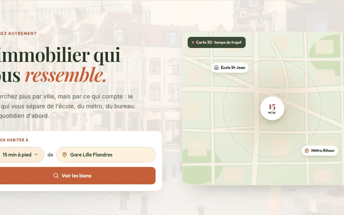 Page d'accueil du site Immo & Cetera